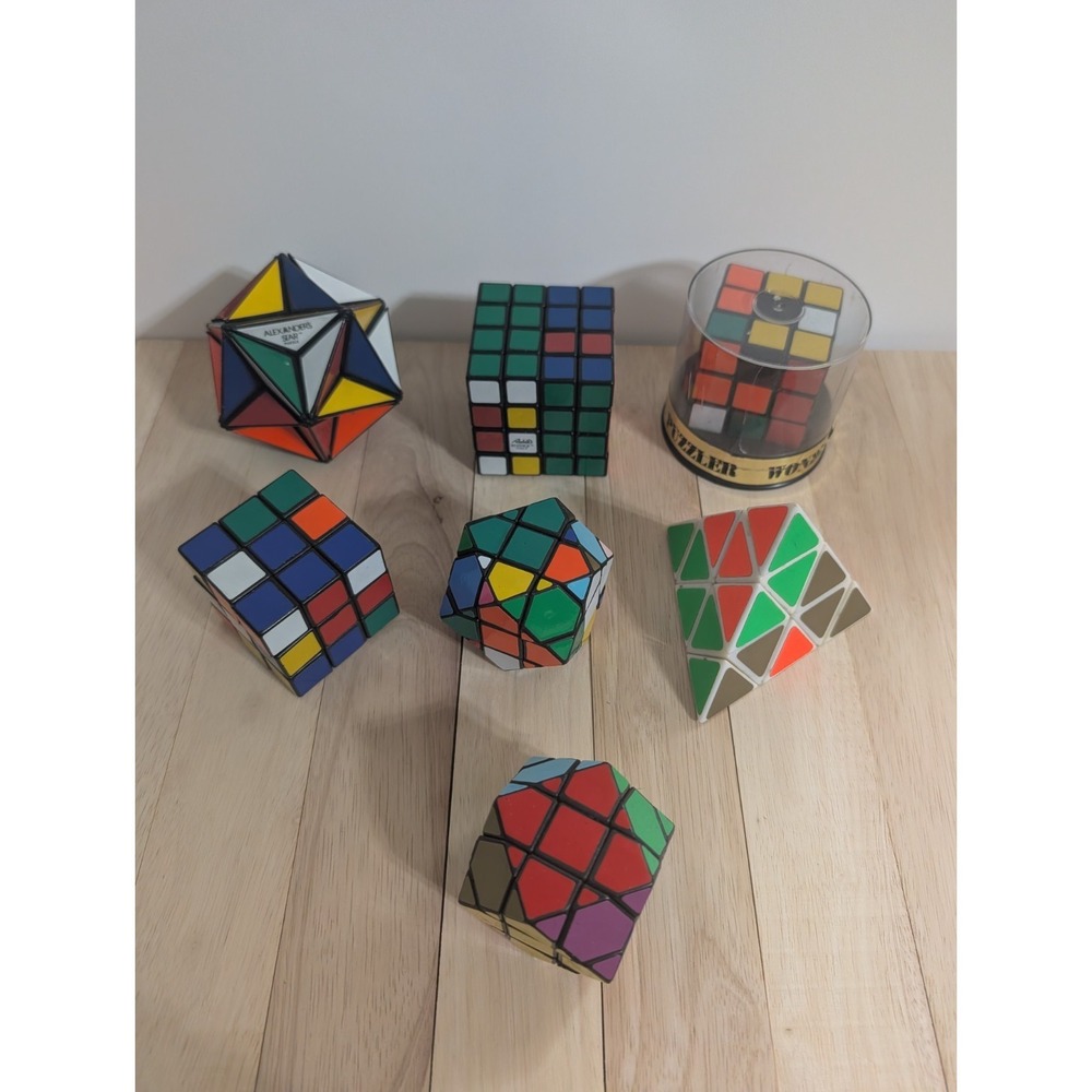 Vintage 1982 Rubiks Cube Revenge Alexanders Star Brain Teaser Puzzles Lot 7
